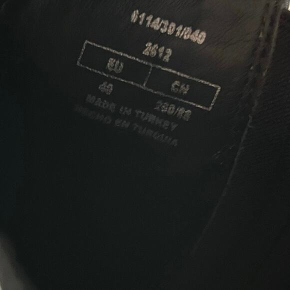 Zara Chunky Leather Lug Sole Black Chelsea Boots Ankle Heel Pointed Toe Size 9 - Picture 7 of 7